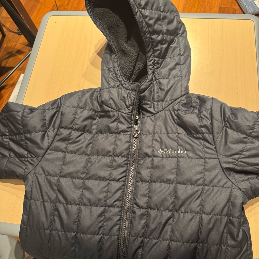 Boys Columbia Black Fleece Lined Jacket